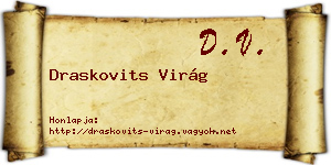 Draskovits Virág névjegykártya